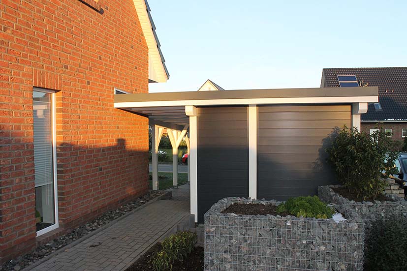 Carport verkleiden in Anthrazit