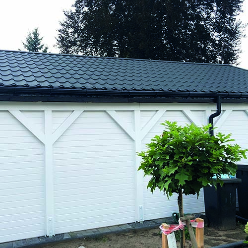 Carport Seitenwand in Weiß Höhe 250 cm