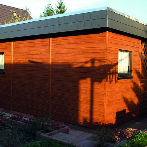 Carport Seitenwand in Golden Oak