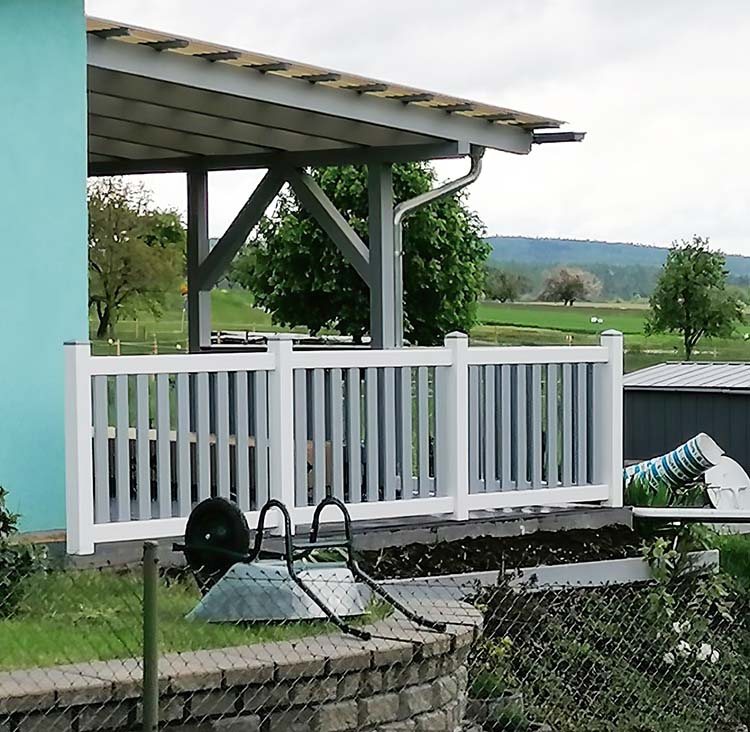 Sichtschutz Weiß Garten Idee Steingarten