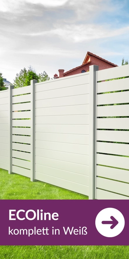 Sichtschutzzaun in Weiß kaufen FairGarden®