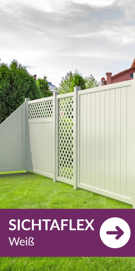 Sichtschutzzaun in Weiß kaufen FairGarden®