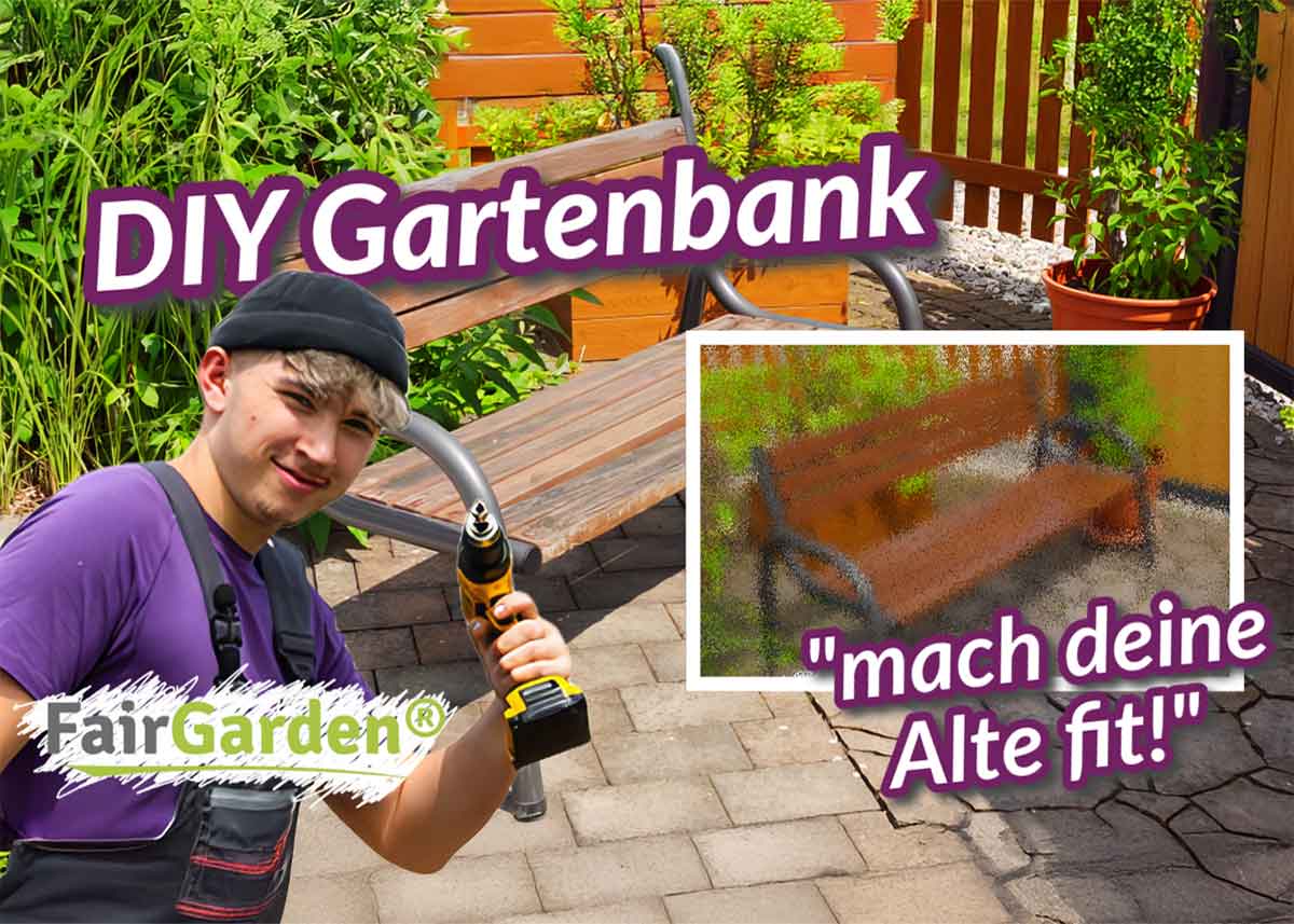 Mit Banklatten aus Kunststoff (PVC/WPC) einfach alte Gartenbank sanieren - DIY