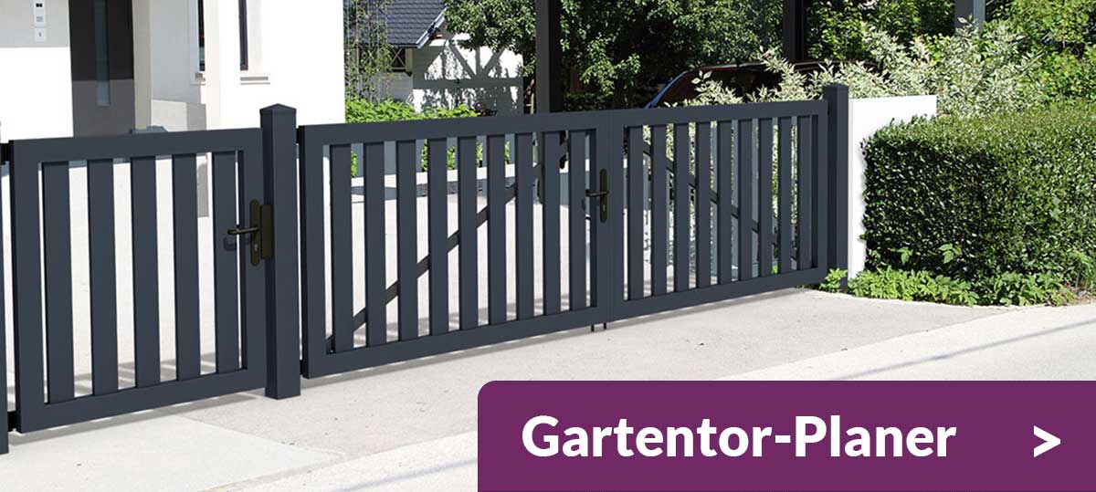 robustes Gartentor Einfahrtstor mit Rahmen in Anthrazit aus stabilem PVC