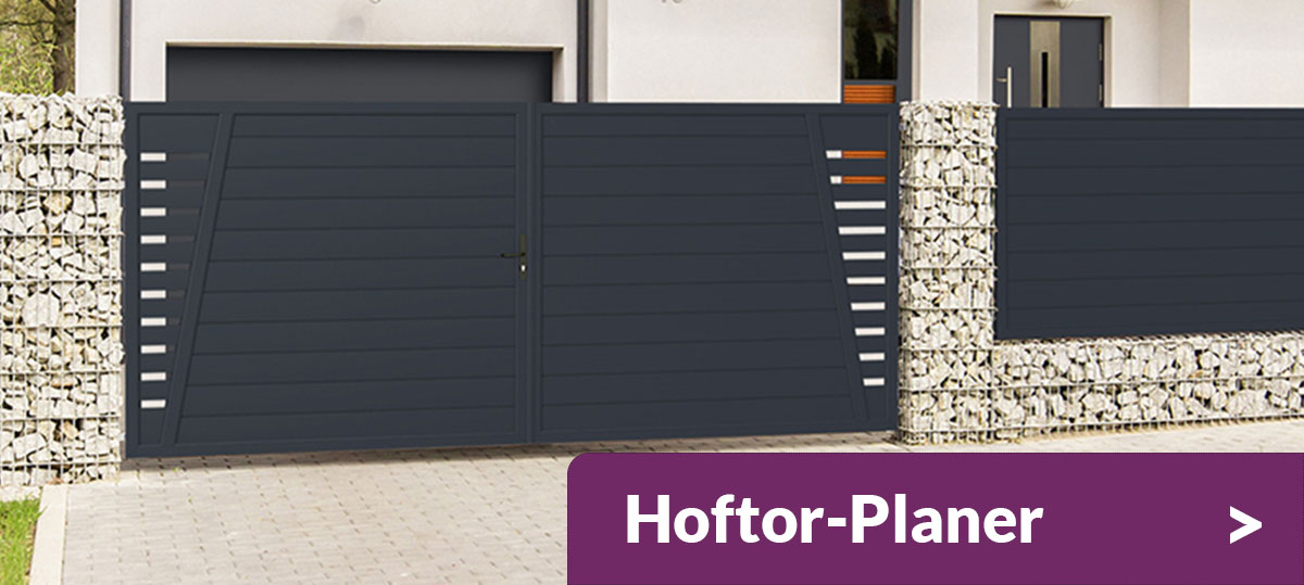 robustes stabiles Hoftor Sichtschutztor in Anthrazit aus PVC