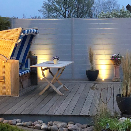 Sichtschutz Kunststoff Grau Terrasse Garten Strandkorb Ambiente