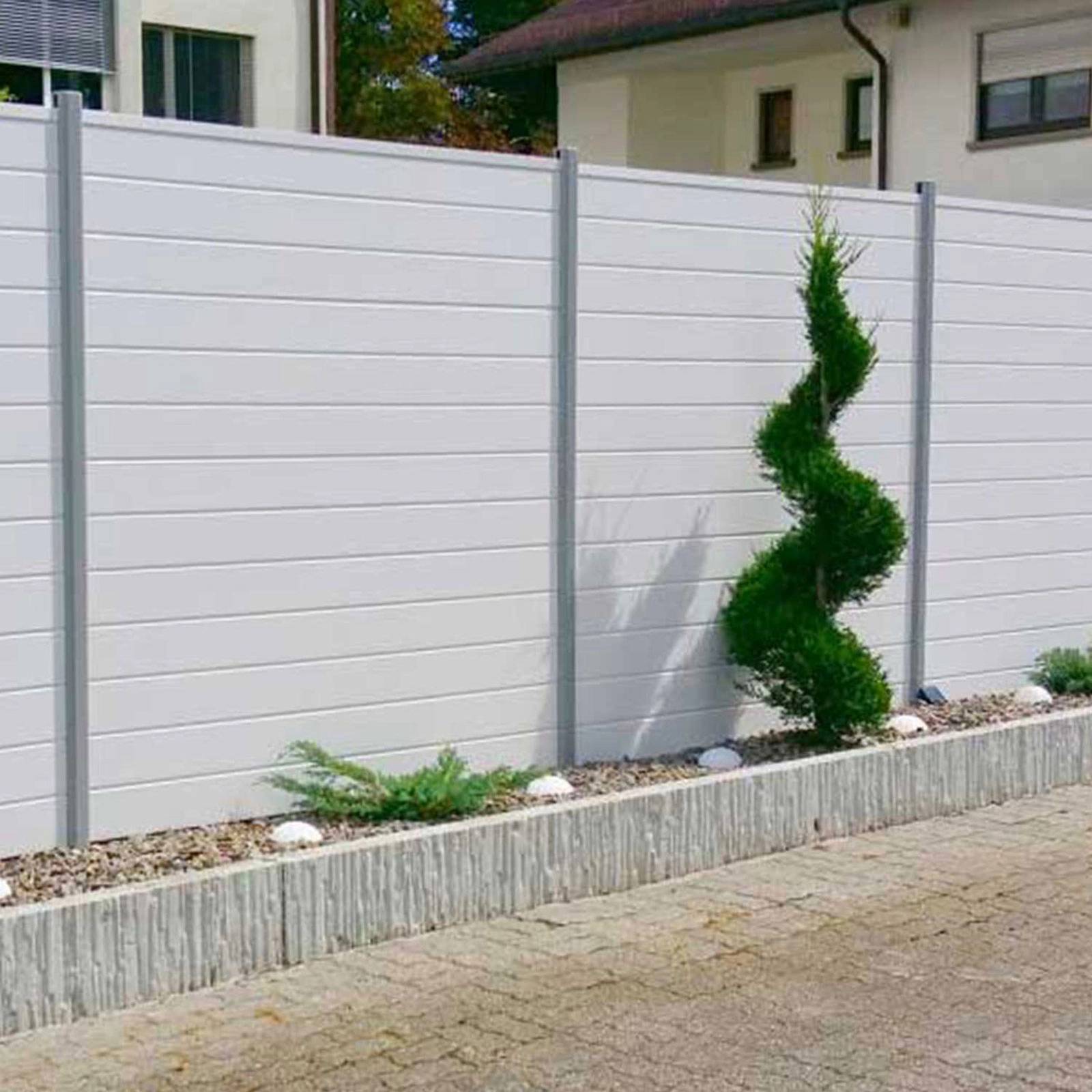 Sichtschutzzaun in Weiß kaufen FairGarden®