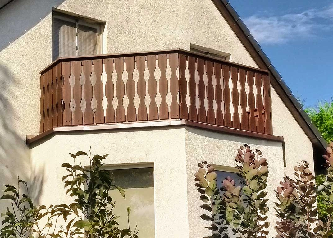 Balkonbretter Kunststoff Holzoptik