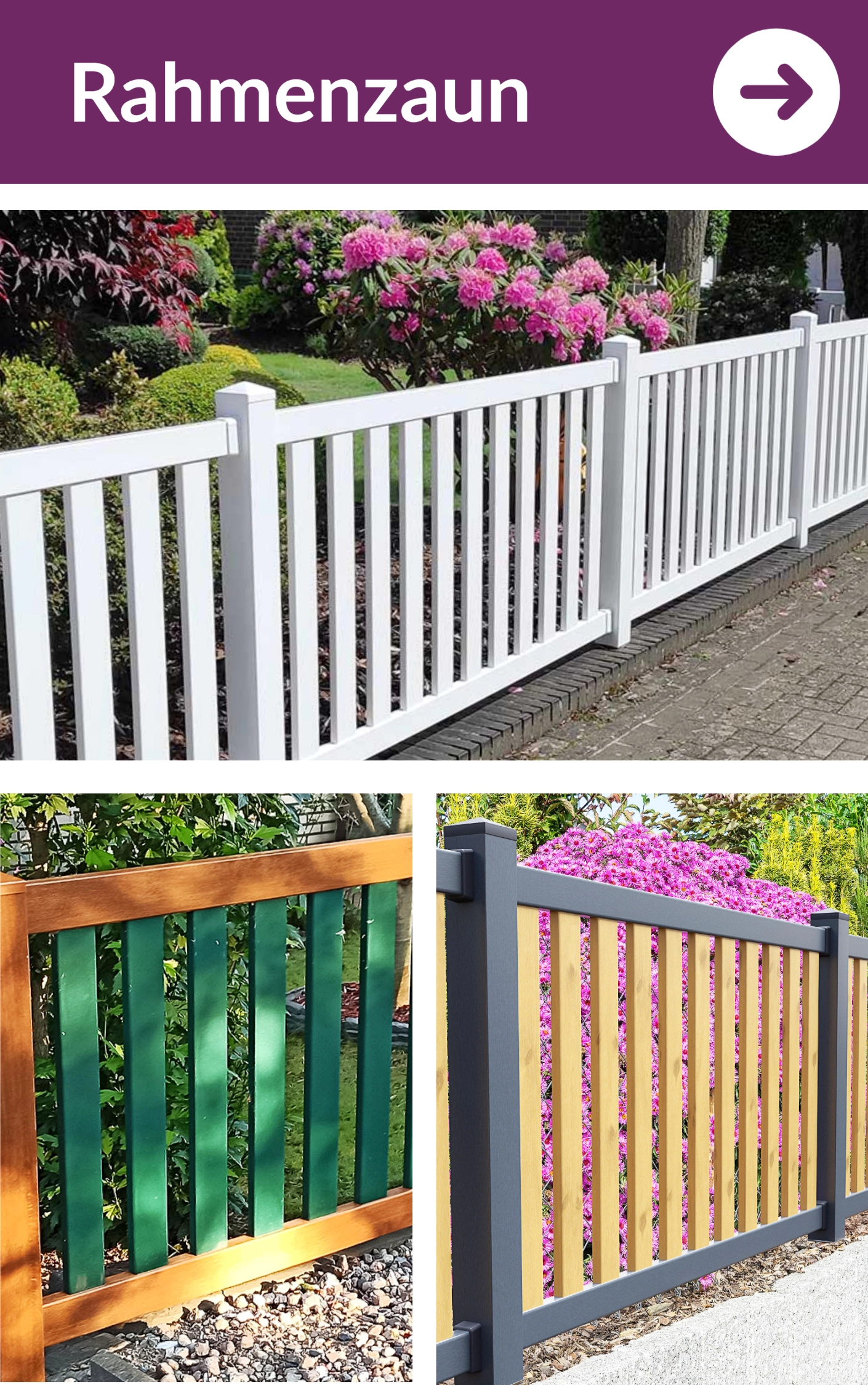 Gartenzaun Kunststoff kaufen FairGarden®
