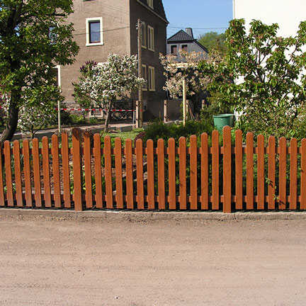 Lattenzaun UNTERBOGEN in Golden Oak