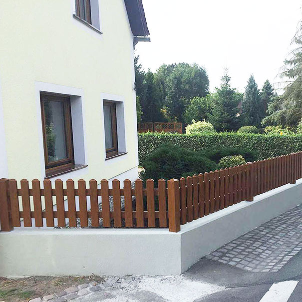 Lattenzaun GERADE in Golden Oak