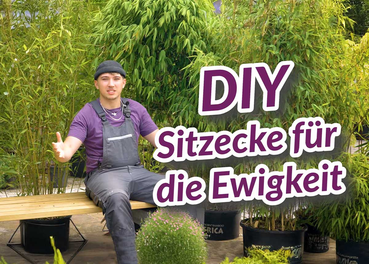 RATGEBER: Sitzecke gestalten mit DIY - Gartenbank