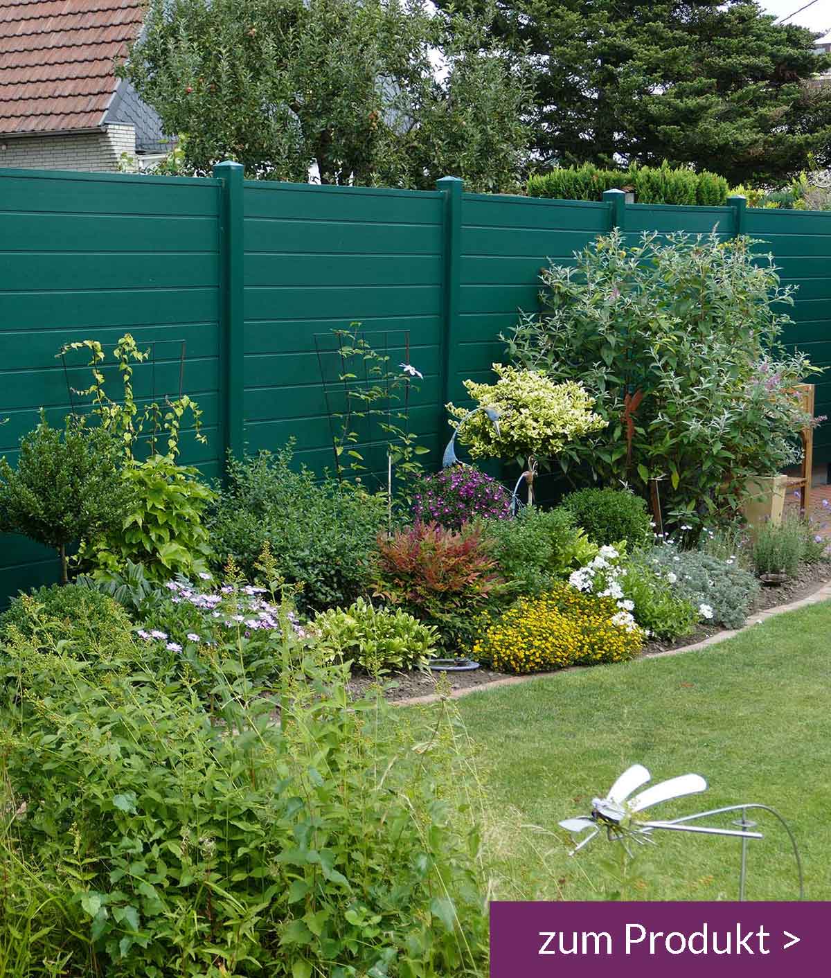 Zaun Sichtschutz Grün im Garten | Idee