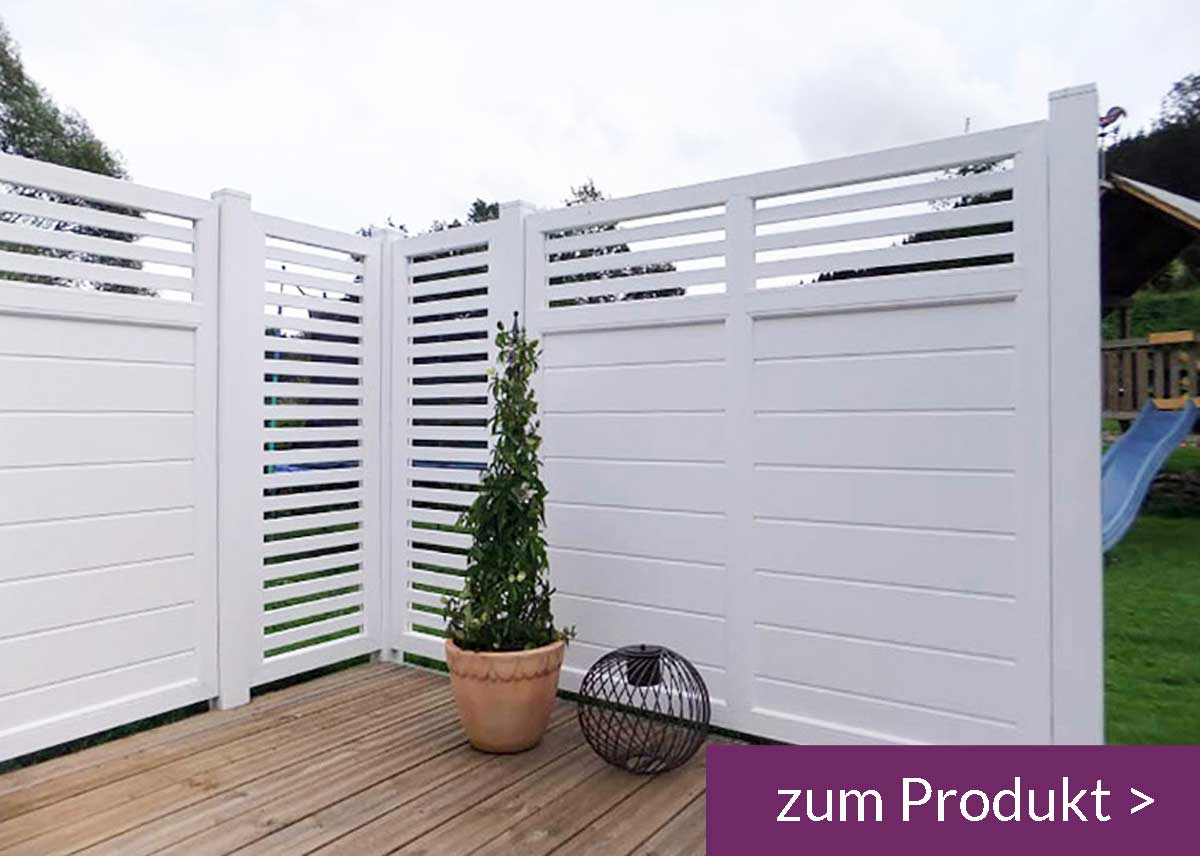 Design Sichtschutz Weiß Garten Idee