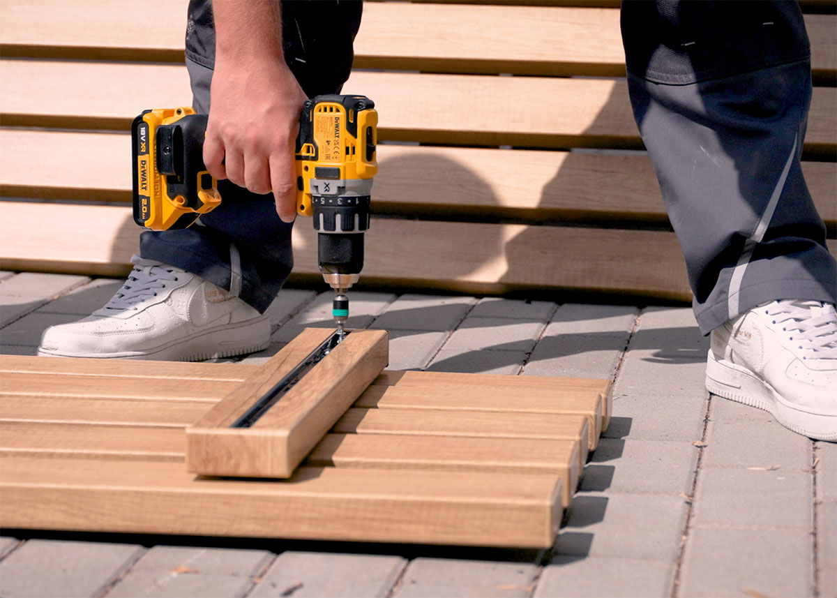 DIY Sitzbank mit U-Stein und Banklatte aus PVC selber bauen