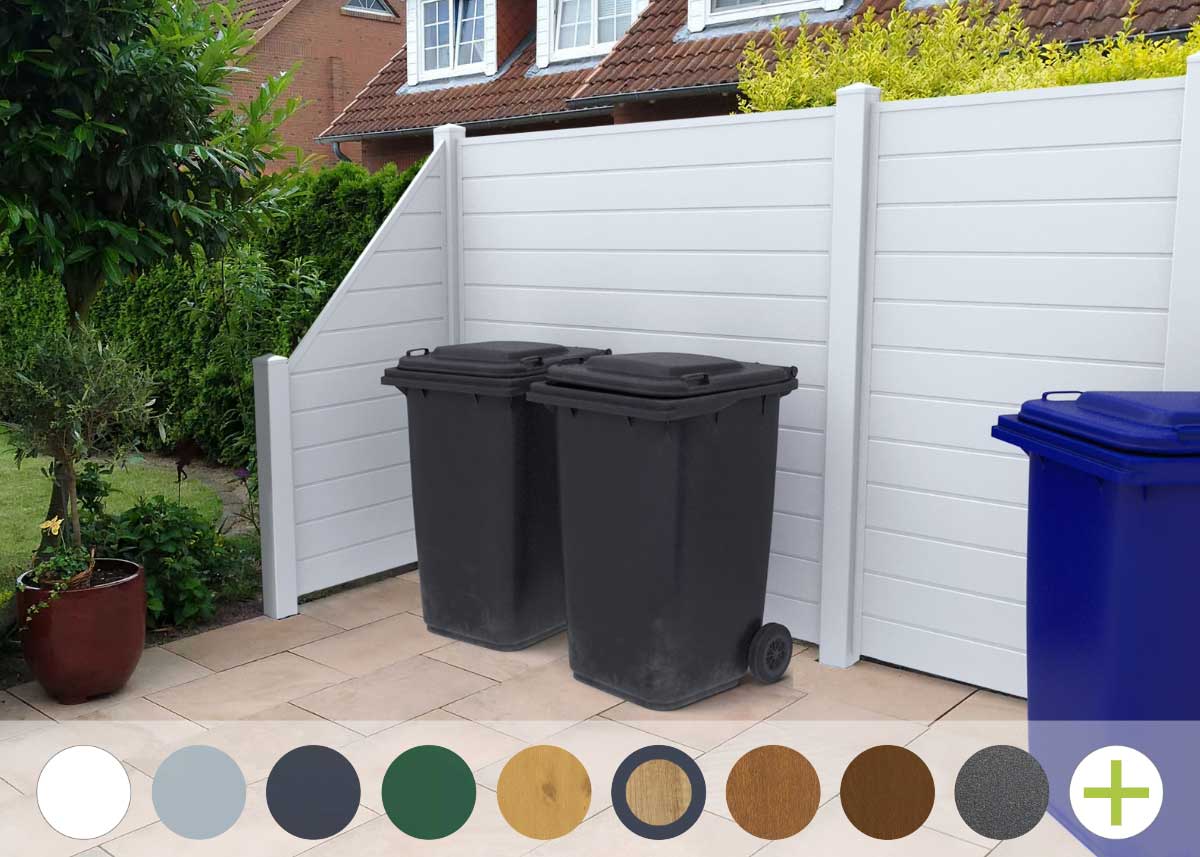 Sichtschutz Weiß Kunststoff PVC Rhombus Aluminium Basicline