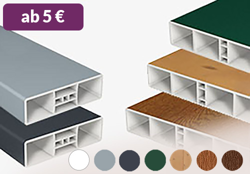 Premium Sichtschutz Sichtaflex Rund aus Qualitäts-Kunststoff in Weiß mit Oberbogen
