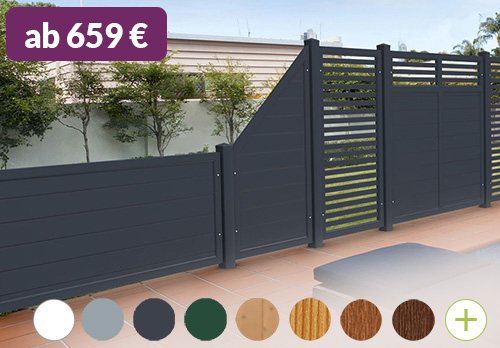 Sichtaflex Design Sichtschutz mit Rhombusgitter aus Kunststoff in Anthrazit