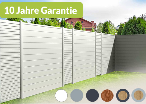 Sichtschutz Weiß Kunststoff PVC Rhombus Aluminium Basicline