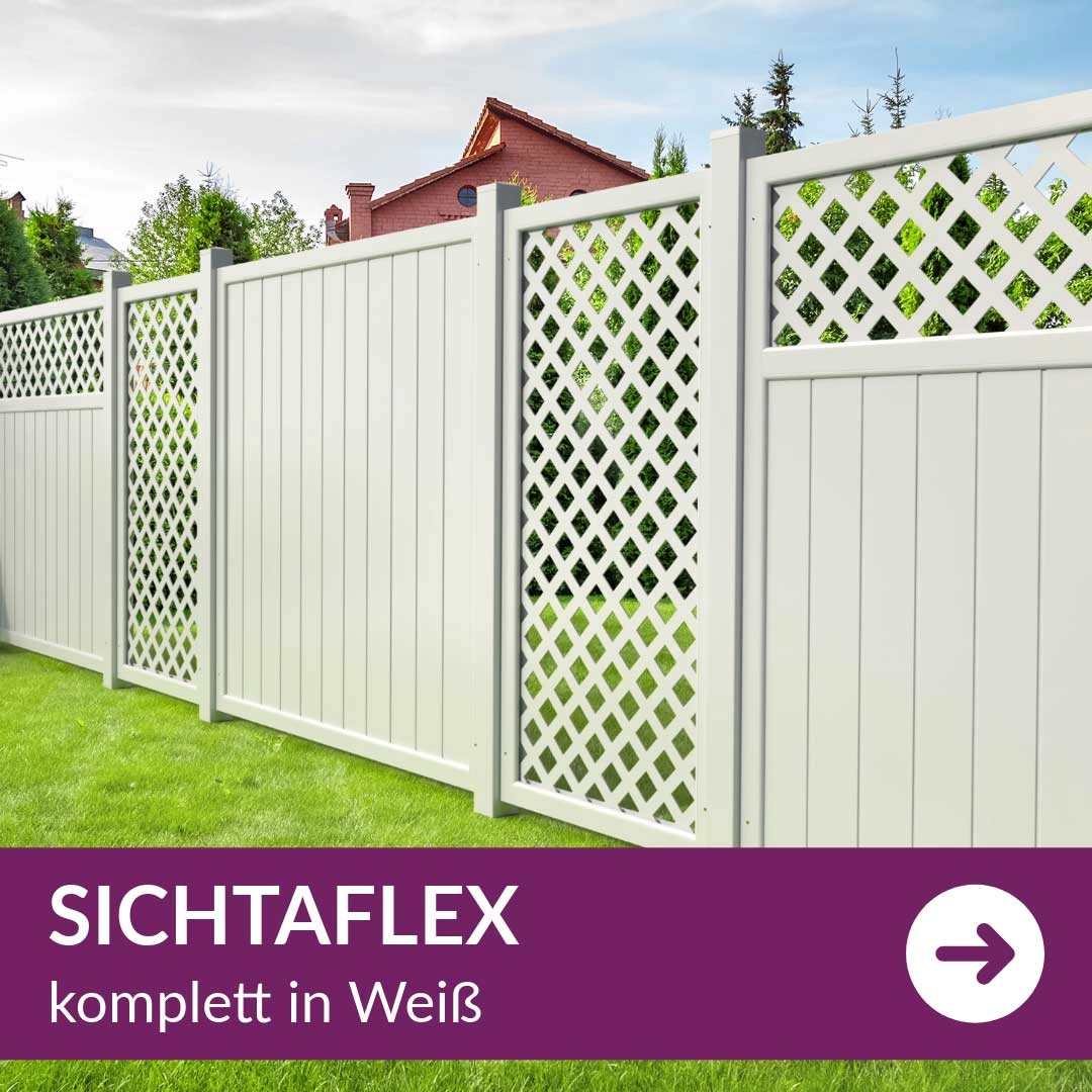 Weie Sichtschutzzaune Kunststoff