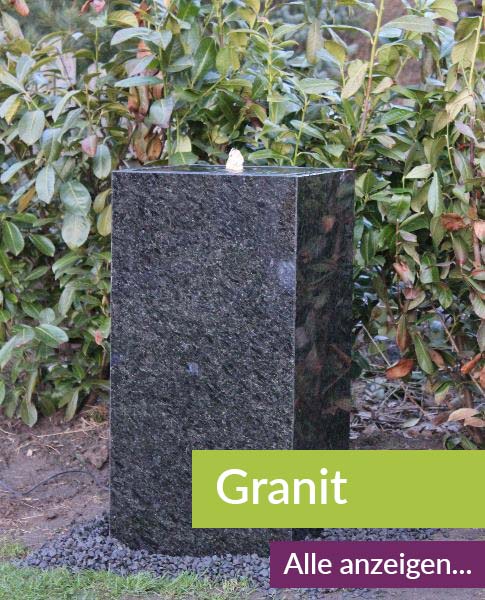 Granit Gartenbrunnen Klein und Groß