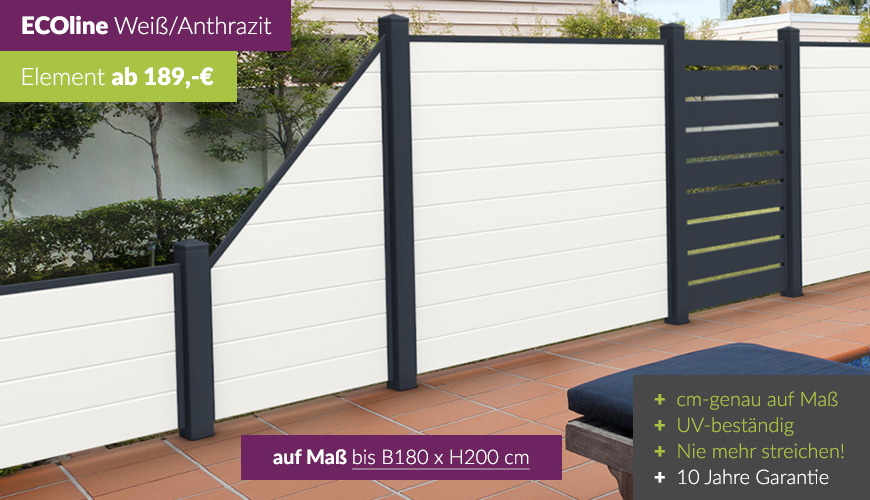 Sichtschutz Weiß aus Kunststoff