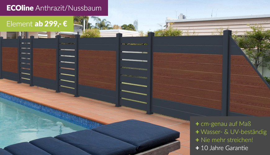 Sichtschutz für Pools