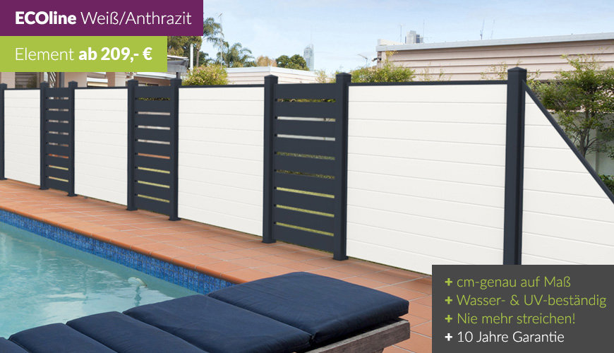 sichtschutz am pool, sichtschutz für pools | sichtschutzzaun-shop.de, Design ideen