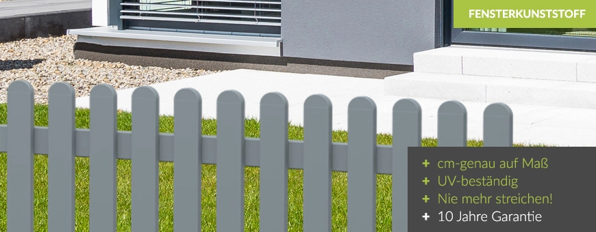 Zaunlatte PVC in Grau Hier auf Maß kaufen