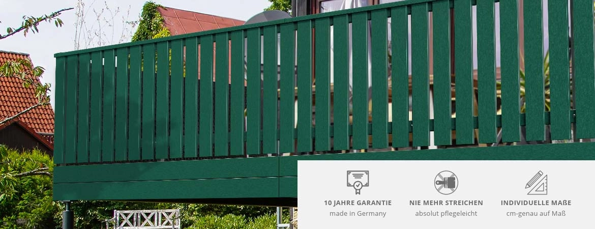 Balkonbretter Kunststoff Moosgrün Hier **auf Maß** kaufen