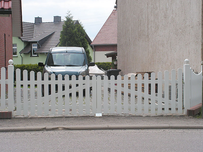Weiß (Tore) 2Flügel Gartentor/Einfahrtstor UNTERBOGEN PVC Kunststoff