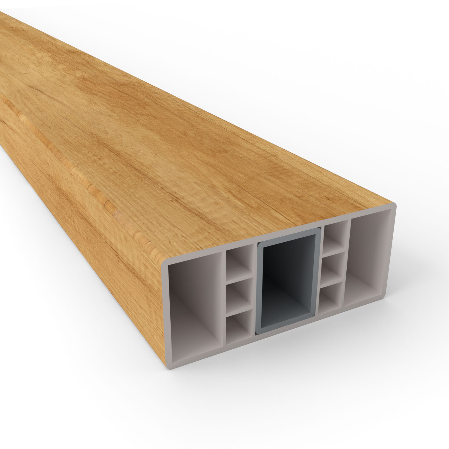 Sitzbank Banklatten Kunststoff PVC Holzoptik Desert Oak Eiche hell