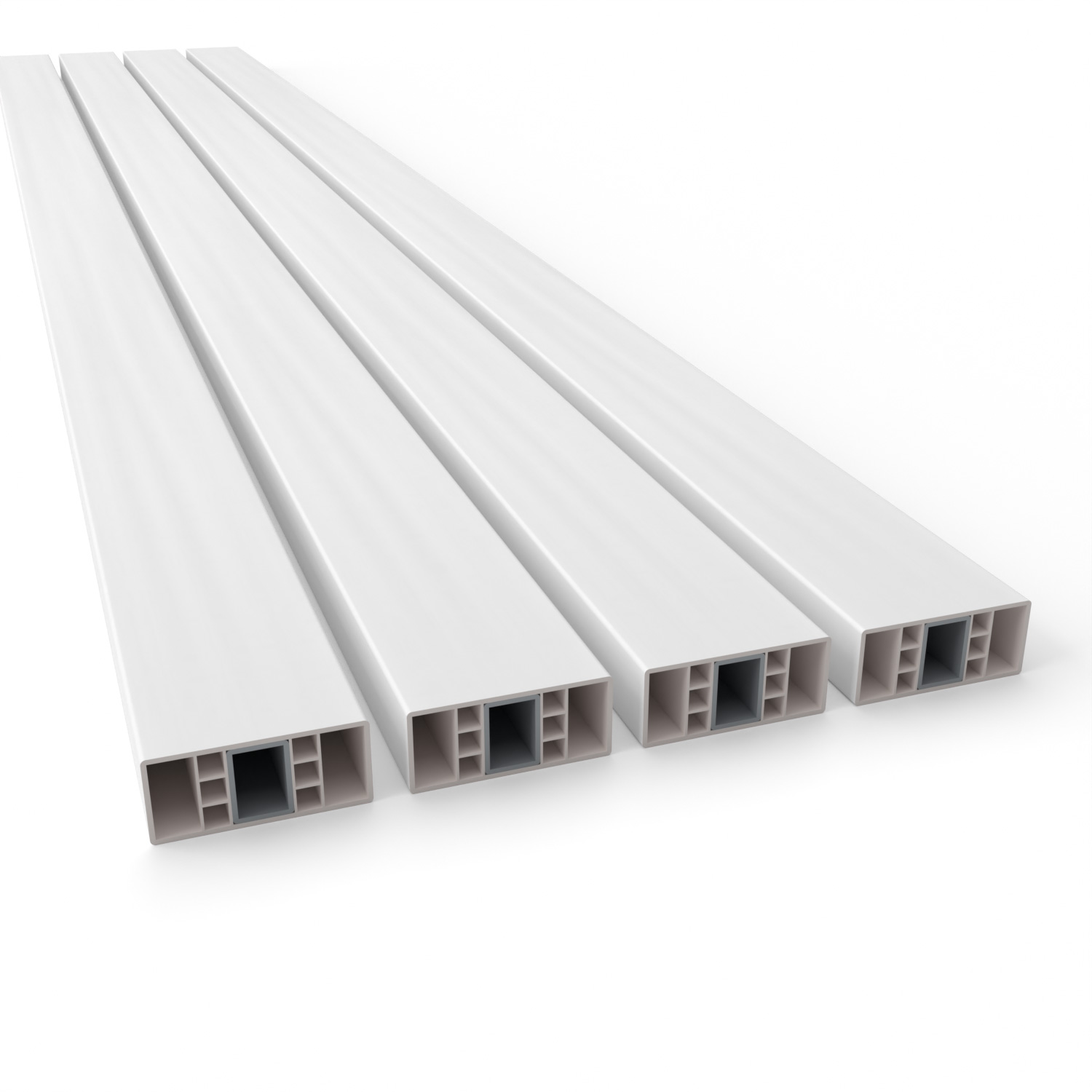 Sitzbank Banklatten Kunststoff PVC Weiß