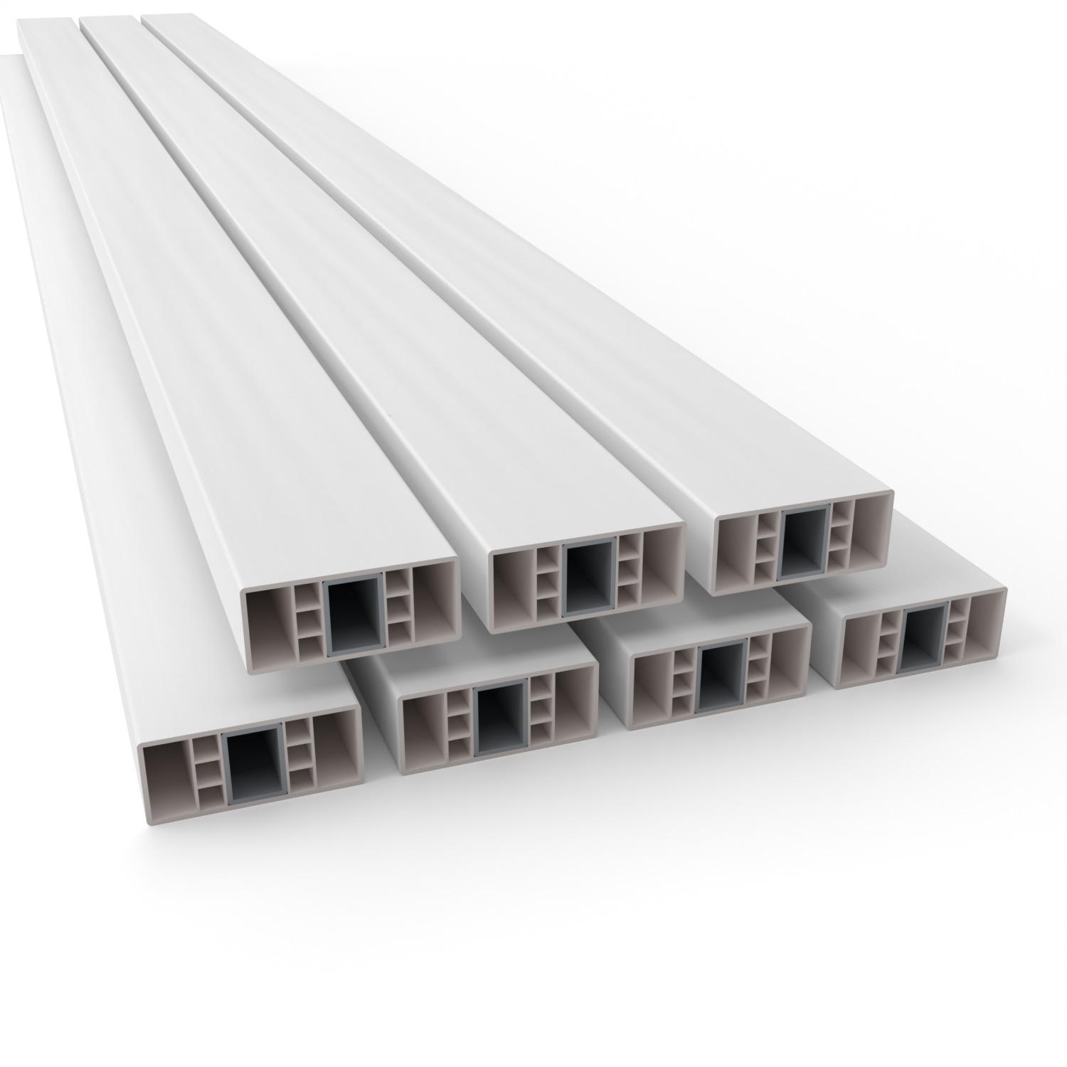 Sitzbank Banklatten Kunststoff PVC Weiß