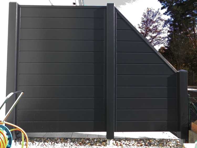 Anthrazit Sichtschutzzaun Kunststoff Anthrazit ECOline Element 180