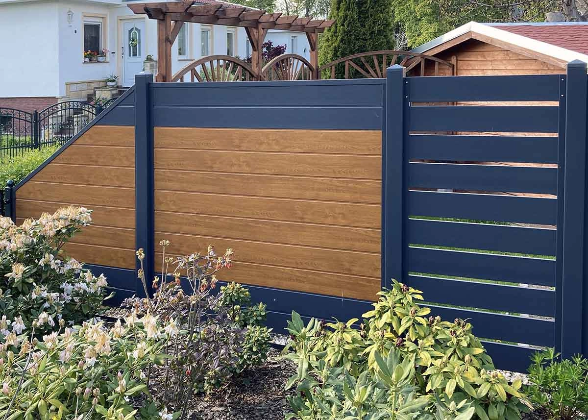 Sichtschutz Spalt PVC Kunststoff Anthrazit