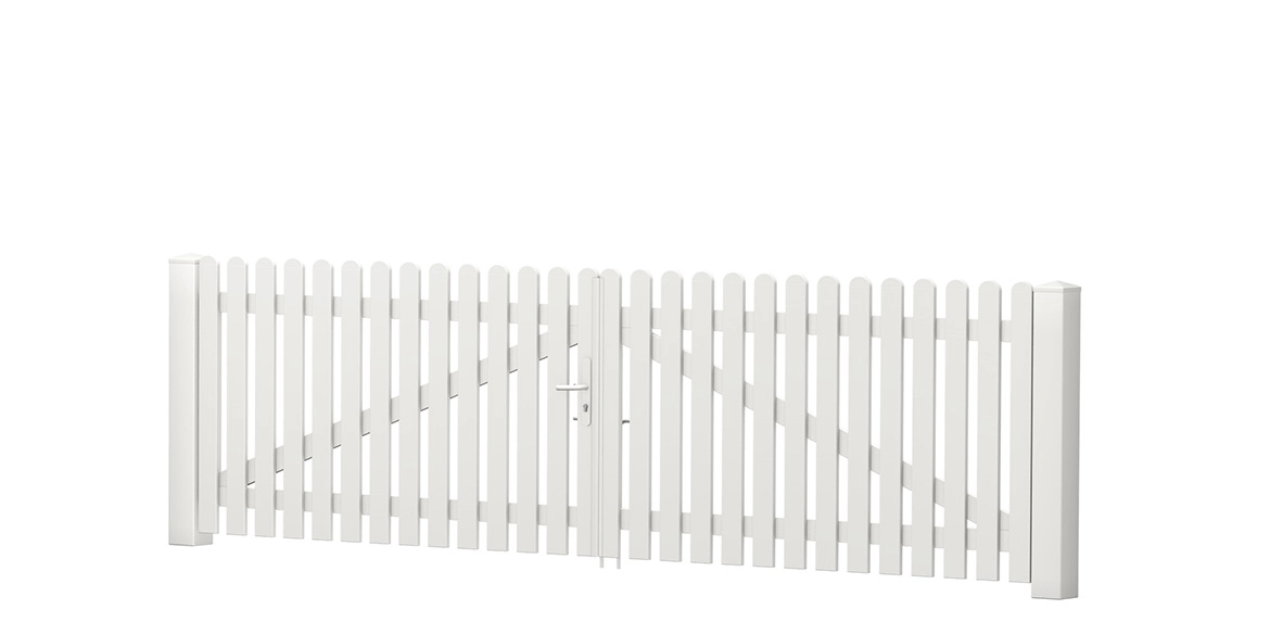 FairGarden® Gartentor gerade auf Maß Weiß