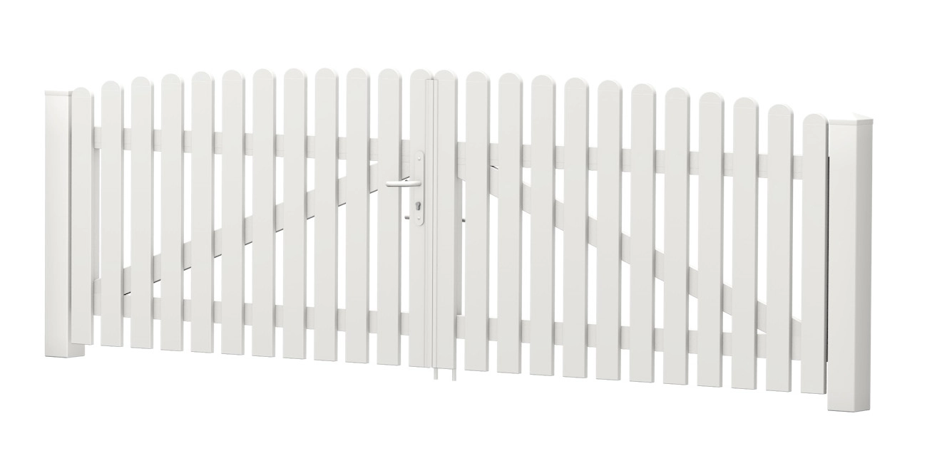 FairGarden® Gartentor Oberbogen auf Maß Weiß