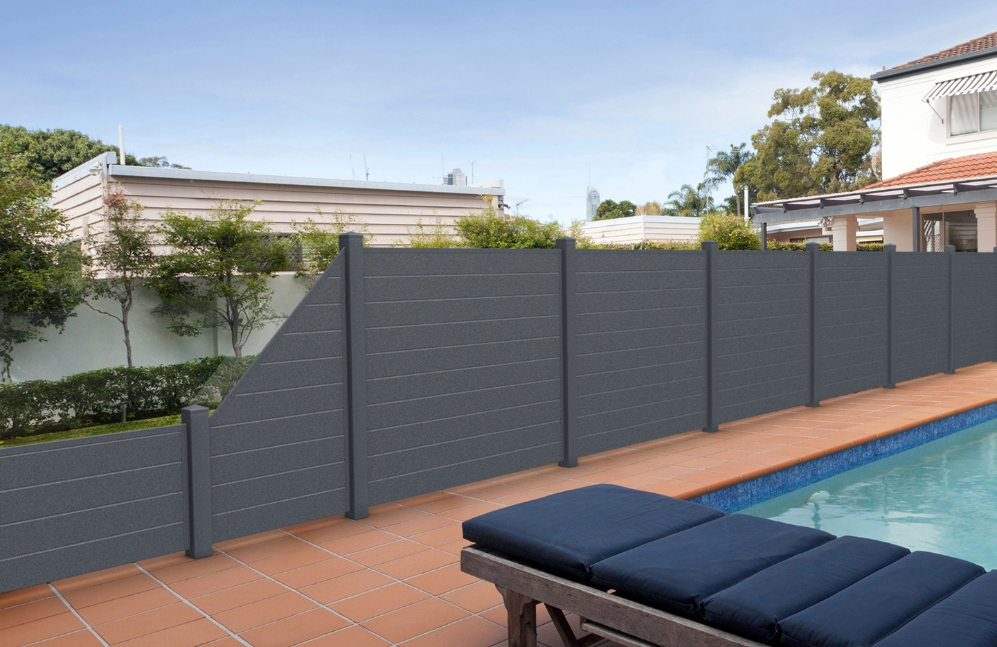 Balkon-Sichtschutz 105x900 Cm – Anthrazit, Mit Ösen & Kordel, Einfach Montierbar Für Terrasse & Garten