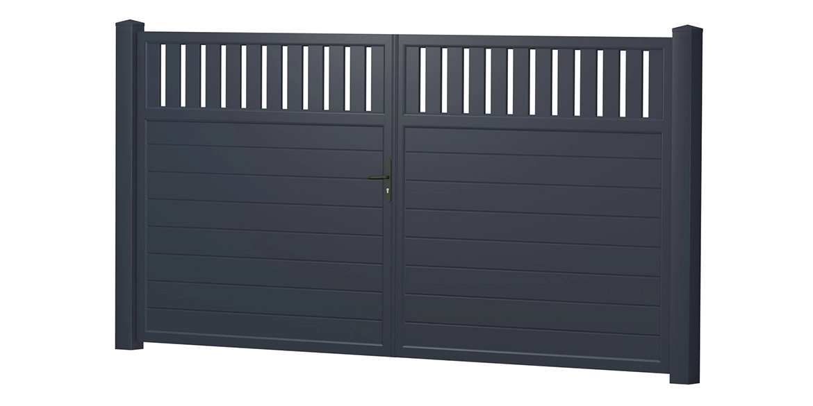 Design-Hoftor Typ 1 aus Kunststoff in Anthrazit