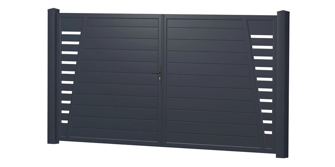 Design-Hoftor Typ 3 aus Kunststoff in Anthrazit