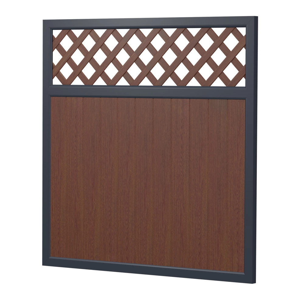SICHTAFLEX® Gerade Element 200x200 mit Gitter zweifarbig