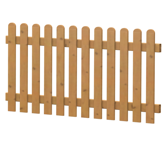 Gartenzaun-Element (Lattenzaun) | PVC-Kunststoff | Gerade - Astfichte | BAUSATZ
