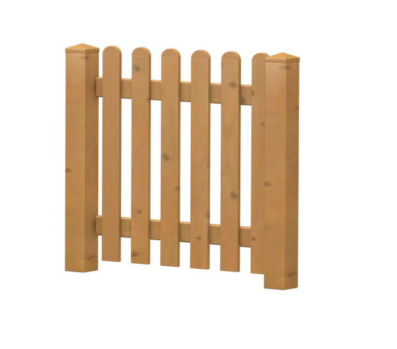 Gartenpforte | Kunststoff | gerade | VORMONTIERT - Astfichte