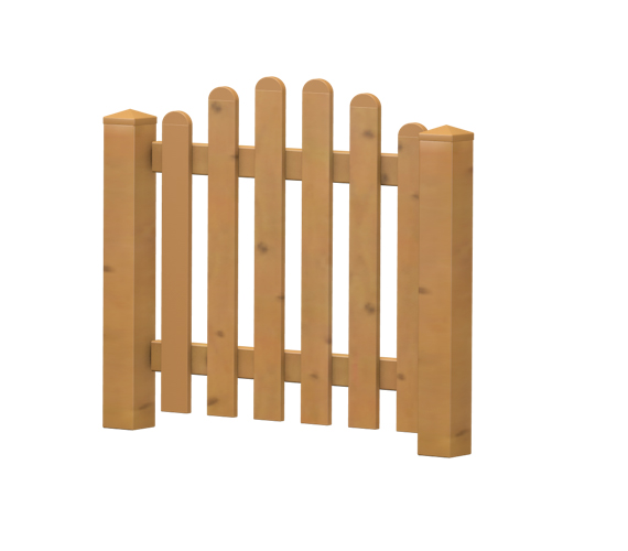 Gartenpforte | Kunststoff | Oberbogen | VORMONTIERT - Astfichte