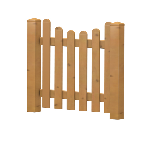 Gartenpforte | Kunststoff | Unterbogen | VORMONTIERT - Astfichte