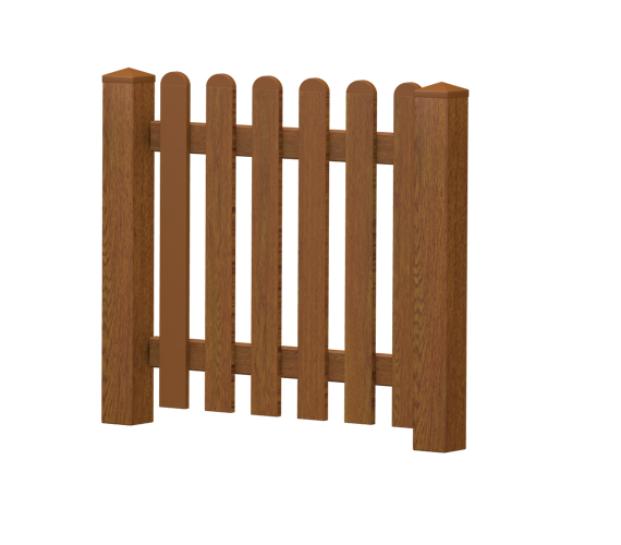 Gartenpforte | Kunststoff | gerade | VORMONTIERT - Golden Oak