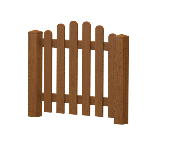 Gartenpforte | Kunststoff | Oberbogen | VORMONTIERT - Golden Oak