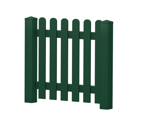 Gartenpforte | Kunststoff | gerade | VORMONTIERT - Moosgrün