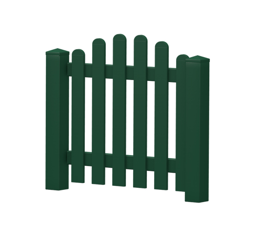 Gartenpforte | Kunststoff | Oberbogen | VORMONTIERT - Moosgrün